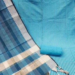 LeeliPeeri Designer Geometric Printed Unstitched Dress Material image 4