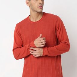 SPYKAR Cable Knit Round Neck Long Sleeves Cotton Pullover Sweater-picture-36