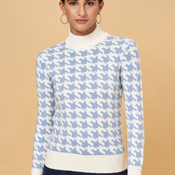 Annabelle by Pantaloons Abstract Printed Mock Collar Pullover-picture-40