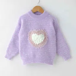 Lagorii Girls Embroidered Woollen Pullover-image-70