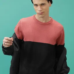 HIGHLANDER Colourblocked Acrylic Pullover Sweater-picture-19