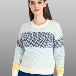 Moda Elementi Quirky Self Design Pullover-image-82