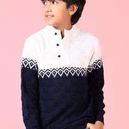 V-Mart Boys Colourblocked Cotton Pullover-picture-53