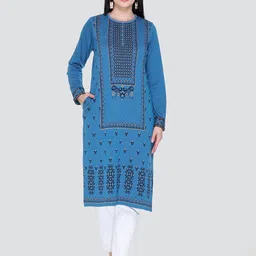KEIKO Women Turquoise Blue Ethnic Motifs Printed Kurta-image-33