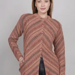 Thansmay Kleider Women Self Design Round Neck Cardigan Sweaters-picture-17
