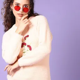 V-Mart Women Embroidered Floral Pullover-image-57
