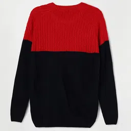 Fame Forever by Lifestyle Boys Navy Blue & Red Colourblocked Colourblocked Sweater Vest image 2