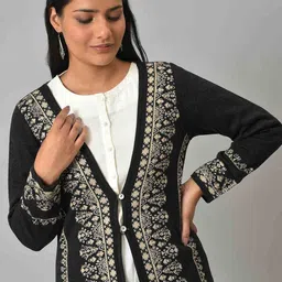 W Women Ethnic Motifs Printed Cardigan image 2