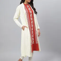 AURELIA Women Lapel Collar Longline Cardigan image 4