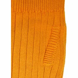 LASNAK Girls Mustard & White Striped V-Neck Sweater image 2