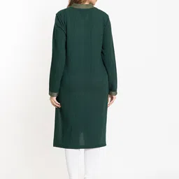 KEIKO Geometric Printed Mandarin Collar Acrylic Kurta image 5