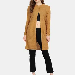 CLAPTON Self Design Woollen Longline Cardigan image 4