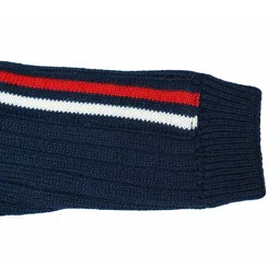 LASNAK Girls Navy Blue & White Striped  Sweater image 5