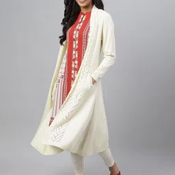 AURELIA Women Lapel Collar Longline Cardigan image 3