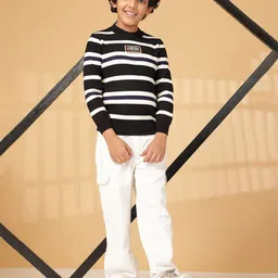 Albion By CnM Boys Striped Woollen Pullover image 2