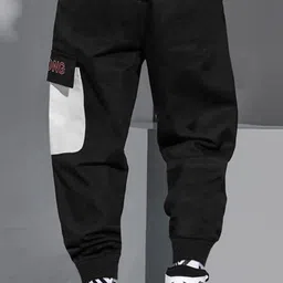 tripr Men Printed Black Track Pants image 2
