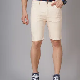 hardsoda Solid Men Pink Denim Shorts image 2