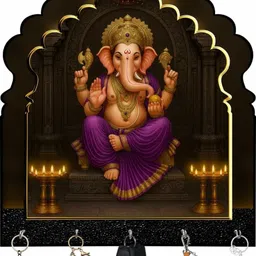 trust zone Ganesh Handcrafted Wooden Key Holder Wood Key Holder-picture-12
