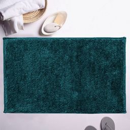 LUXEHOME INTERNATIONAL Teal-Green Solid 2200 GSM Bath Rug-picture-12