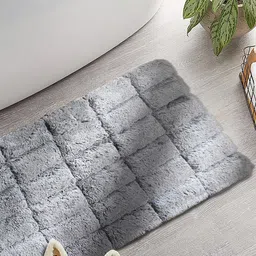 MASPAR Grey Art Slab Small Cotton Bath Rug-image-60