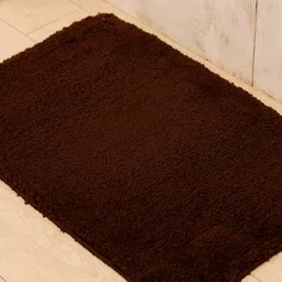 Ariana Brown Rectangular 1600 GSM anti Skid Bath Rug image 3