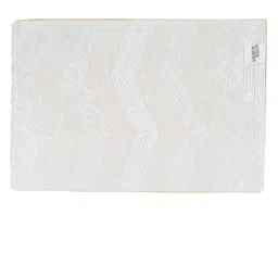 Living scapes by Pantaloons Yellow & White Striped 1600 GSM Rectangular Bath Rug image 3