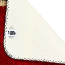 Saral Home Set Of 2 Red & Grey Solid Anti-Skid Bath Rugs image 4