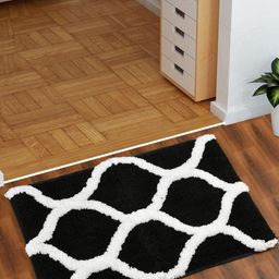 AEROHAVEN Black & White Swish Design Microfiber Bath Mat-picture-18