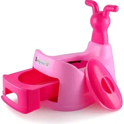 exponiq Toilet Trainer Baby Potty Seat Cartoon Face with Removable Tray & Closing Lid Potty Box-picture-10