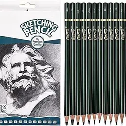 Bianyo Artist Quality Fine Art Drawing & Sketching Pencils, 2H-12B, Set of 12 Pencil-image-1