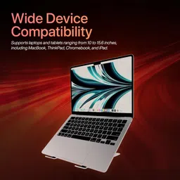 TAAPSEE Table top Laptop Stand with Cover 6 Angles Adjustable Aluminum Foldable Portable Tabletop Laptop Rise Stand Holder Laptop Stand image 5