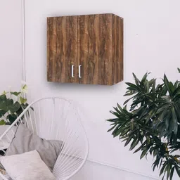 speciality panels 2 Doors Modular Wall Cabinet with Termites Resistance Engineered Wood Semi-Open Book Shelf image 1