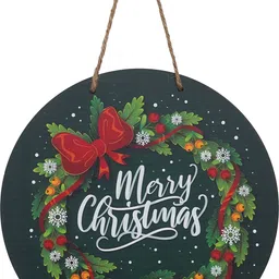zencrafts ZC5918MerryChristmasWallHanging/Door Hanging for Home Hanging Ornaments Pack of 1 image 1