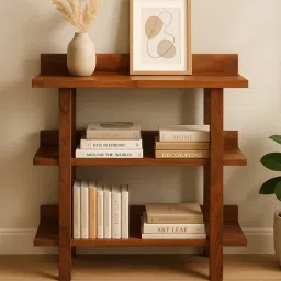 woodsworth from pepperfry Pandrup Mango Wood Book Shelf In Walnet Finish-picture-25