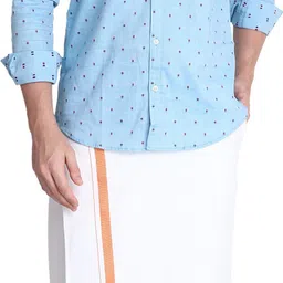 GOWRI TEX Woven Men Dhoti image 5