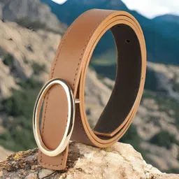 Women Formal Tan Artificial Leather Belt-image-88