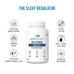 Steadfast Nutrition Melatonin Supplement 5mg for Deep Sleep | Non-Habit Forming| Regulates Sleep Cycle | (Pack of 60 Tablets) image 4