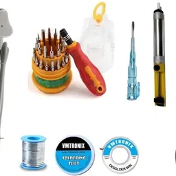 vmtronix 8-in-1 Heavy Duty 25W LED Soldering Iron Kit | For Home, DIY & PCB Repair | 25 W Simple-picture-26