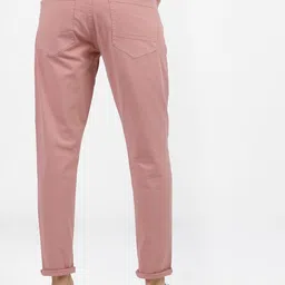 highlander Men Tapered Pink Cotton Blend Trousers image 2