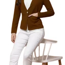 mabish Fleece Solid Coat For Women image 3