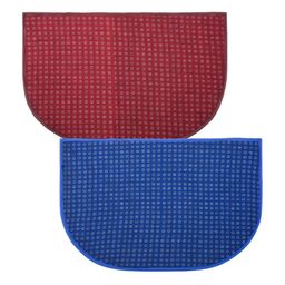 Kuber Industries Maroon & Blue 2 Pieces Anti-Skid Doormats-picture-37