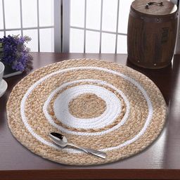 Kuber Industries Set of 2 White Printed Table Placemats-picture-42