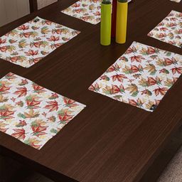 Arrabi Set of 6 Yellow Printed Table Placemats-picture-30