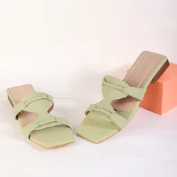 DressBerry Green Open Toe Flats-image-22