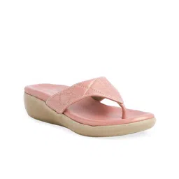 ERIDANI Women Peach-Coloured Open Toe Flats-picture-5