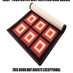 Kuber Industries Brown & Black 2 Pcs Anti-Skid Doormat image 5