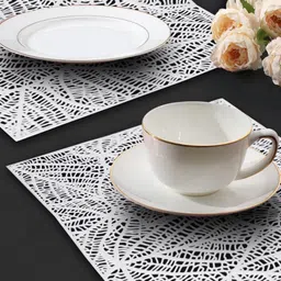 LooMantha 2-Pcs Grey Textured Table Placemats image 3