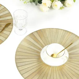 LooMantha 2-Pcs Yellow Textured Table Placemats image 2