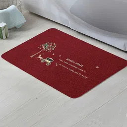 Kuber Industries Maroon Printed Anti-Skid Doormat image 4