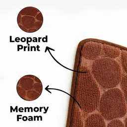 Kuber Industries Brown Leopard Printed Anti-Skid Doormat image 4